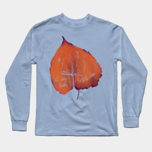 Books Autumn Cozy leaf trees Long Sleeve T-Shirt